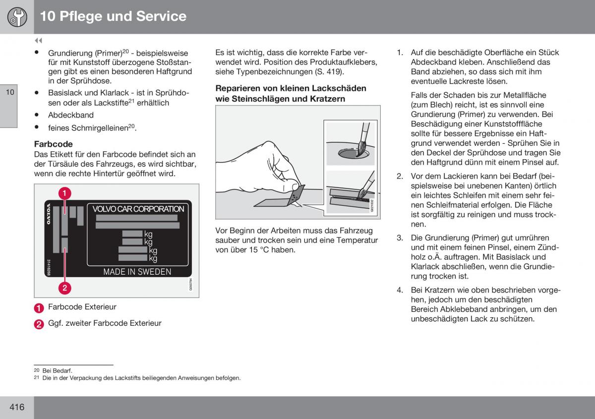 Volvo XC70 Cross Country II 2 Handbuch / page 418