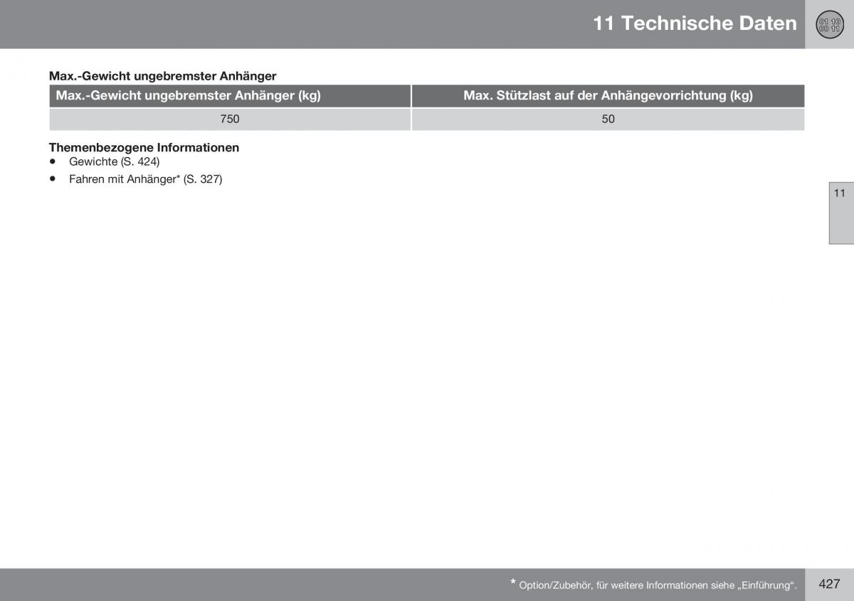 Volvo XC70 Cross Country II 2 Handbuch / page 429