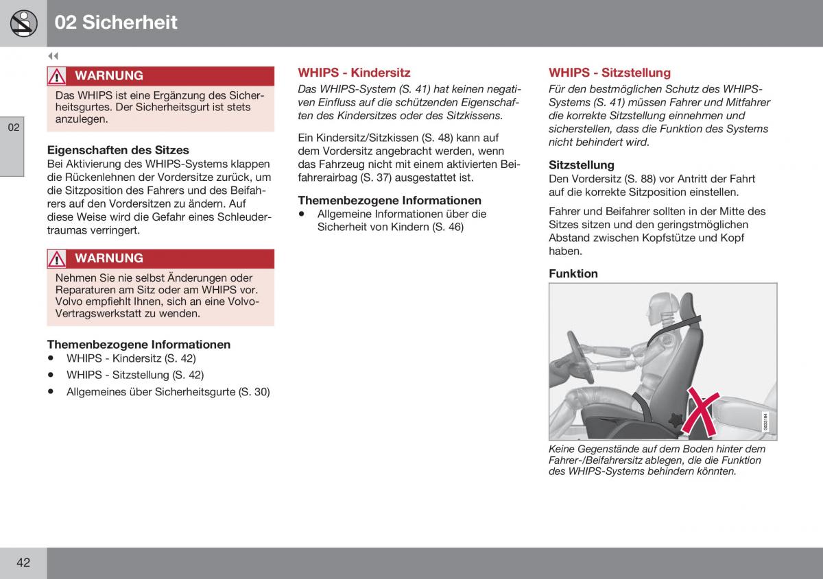 Volvo XC70 Cross Country II 2 Handbuch / page 44