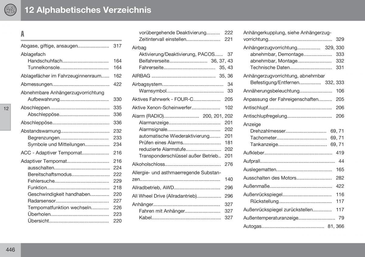 Volvo XC70 Cross Country II 2 Handbuch / page 448