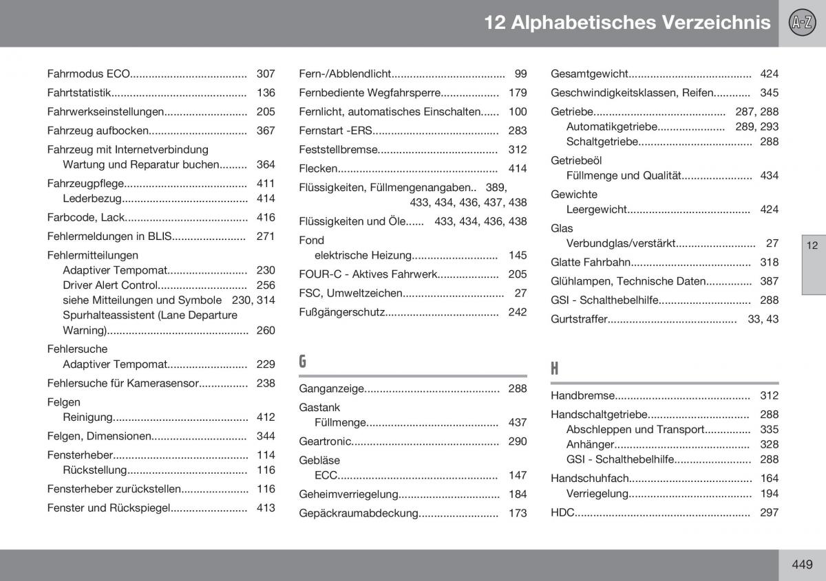 Volvo XC70 Cross Country II 2 Handbuch / page 451