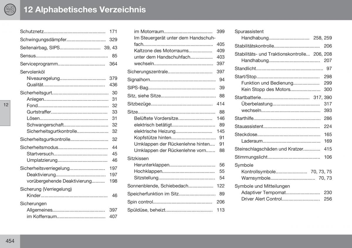 Volvo XC70 Cross Country II 2 Handbuch / page 456