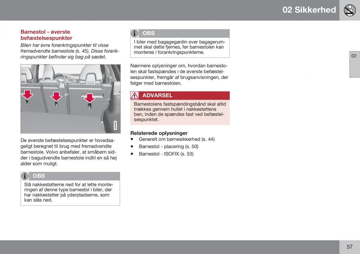 Volvo XC70 Cross Country II 2 Bilens instruktionsbog / page 59