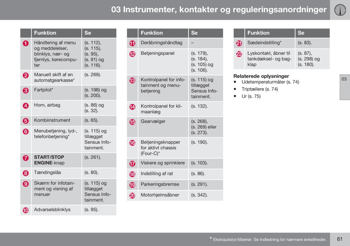 Volvo XC70 Cross Country II 2 Bilens instruktionsbog / page 63