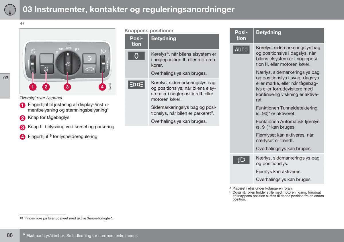 Volvo XC70 Cross Country II 2 Bilens instruktionsbog / page 90