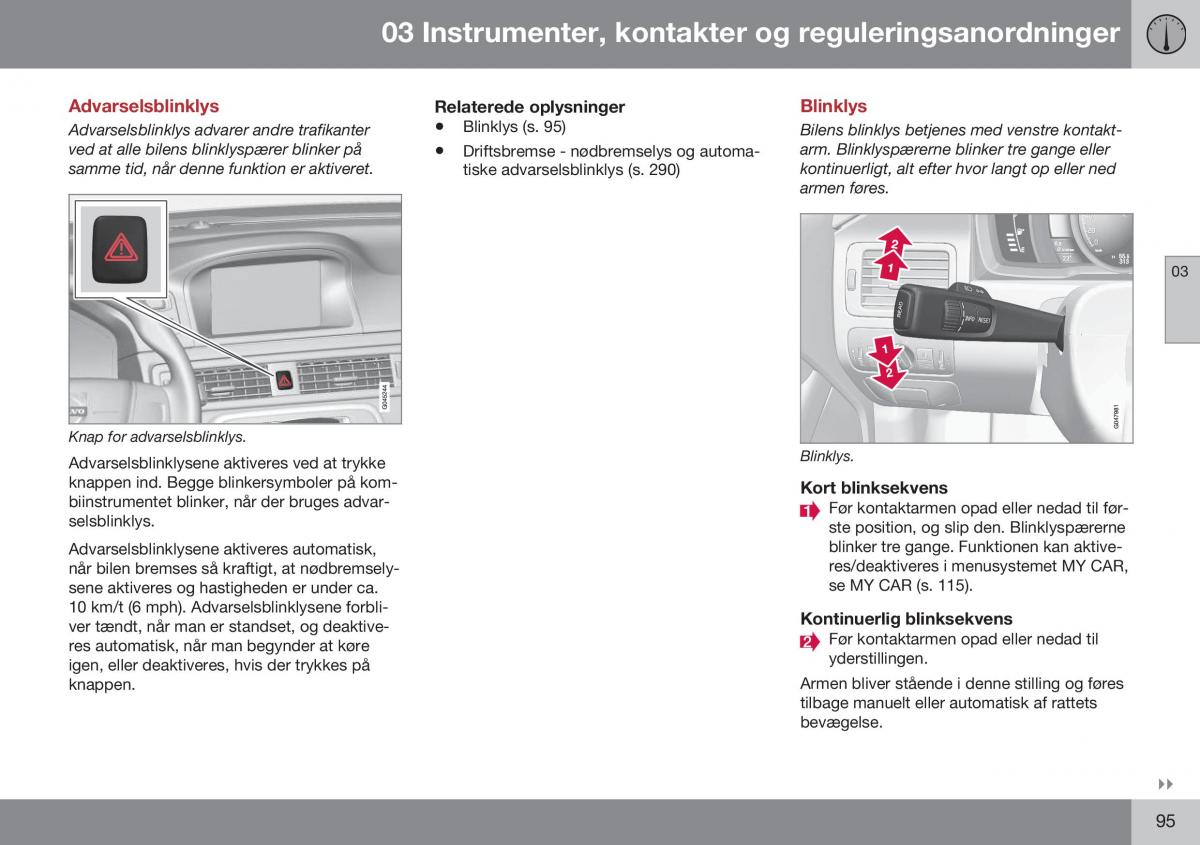 Volvo XC70 Cross Country II 2 Bilens instruktionsbog / page 97