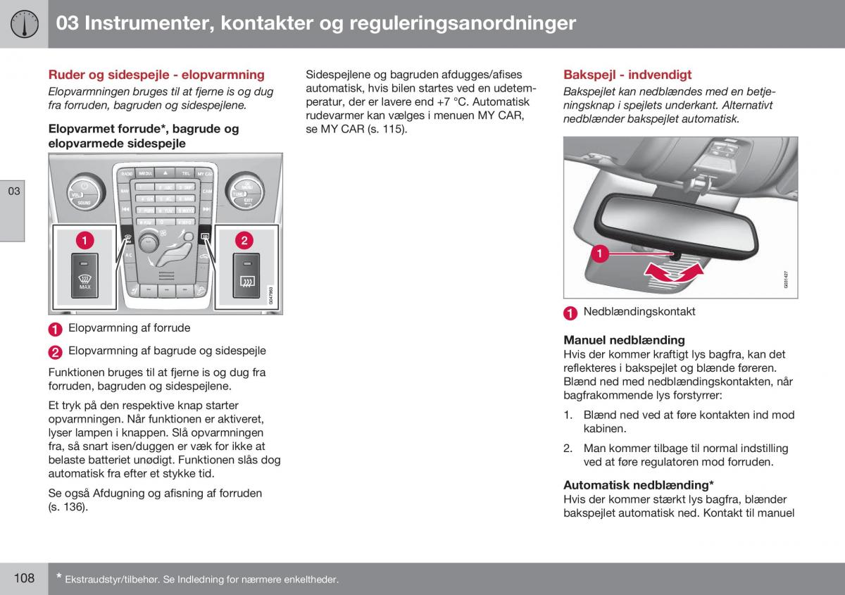 Volvo XC70 Cross Country II 2 Bilens instruktionsbog / page 110