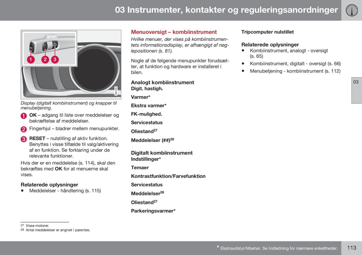 Volvo XC70 Cross Country II 2 Bilens instruktionsbog / page 115