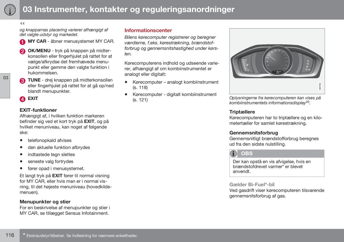 Volvo XC70 Cross Country II 2 Bilens instruktionsbog / page 118