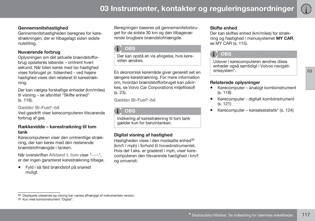 Volvo XC70 Cross Country II 2 Bilens instruktionsbog / page 119