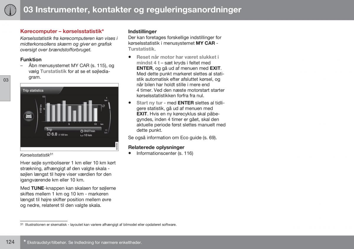 Volvo XC70 Cross Country II 2 Bilens instruktionsbog / page 126