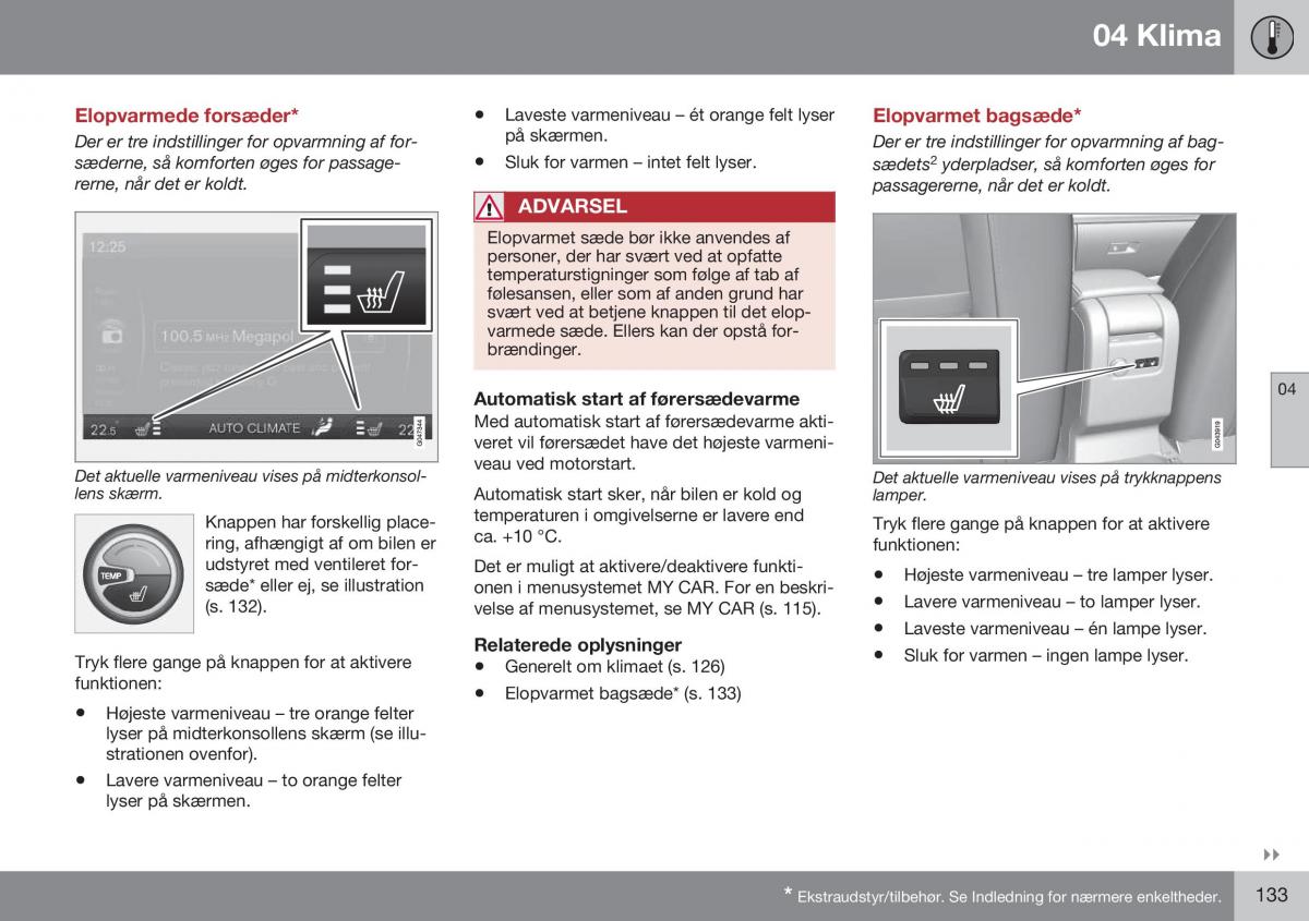 Volvo XC70 Cross Country II 2 Bilens instruktionsbog / page 135