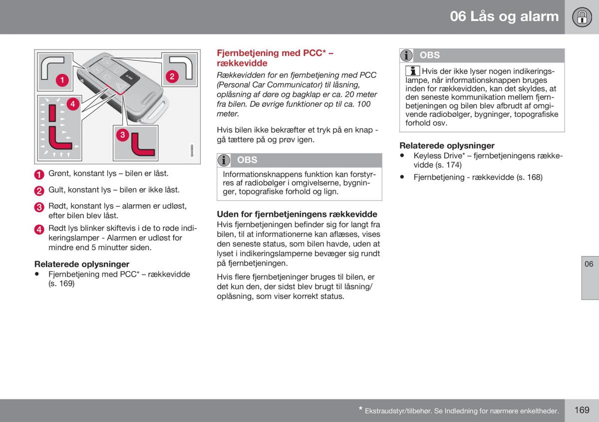 Volvo XC70 Cross Country II 2 Bilens instruktionsbog / page 171