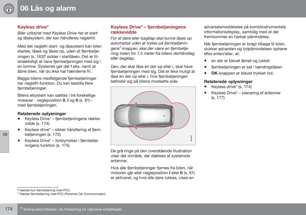 Volvo XC70 Cross Country II 2 Bilens instruktionsbog / page 176