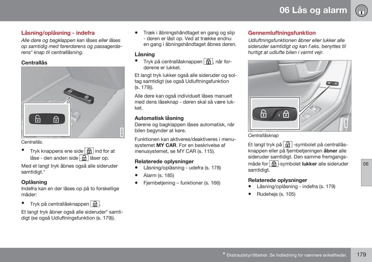 Volvo XC70 Cross Country II 2 Bilens instruktionsbog / page 181