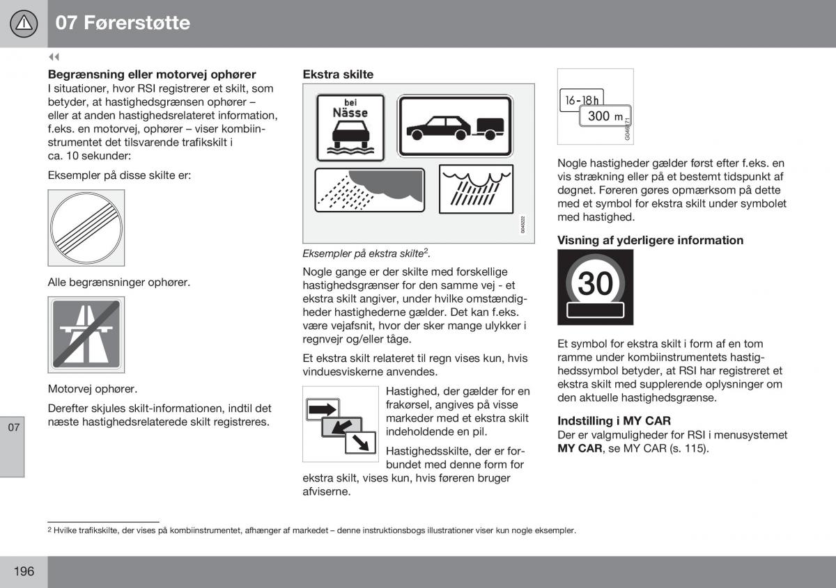 Volvo XC70 Cross Country II 2 Bilens instruktionsbog / page 198