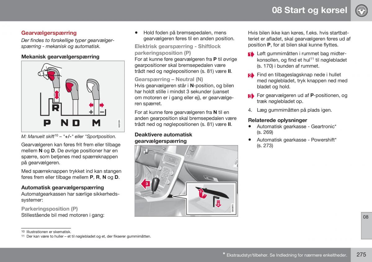 Volvo XC70 Cross Country II 2 Bilens instruktionsbog / page 277