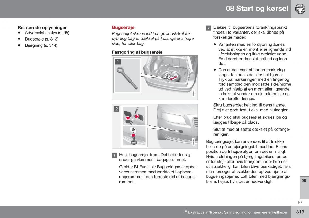 Volvo XC70 Cross Country II 2 Bilens instruktionsbog / page 315