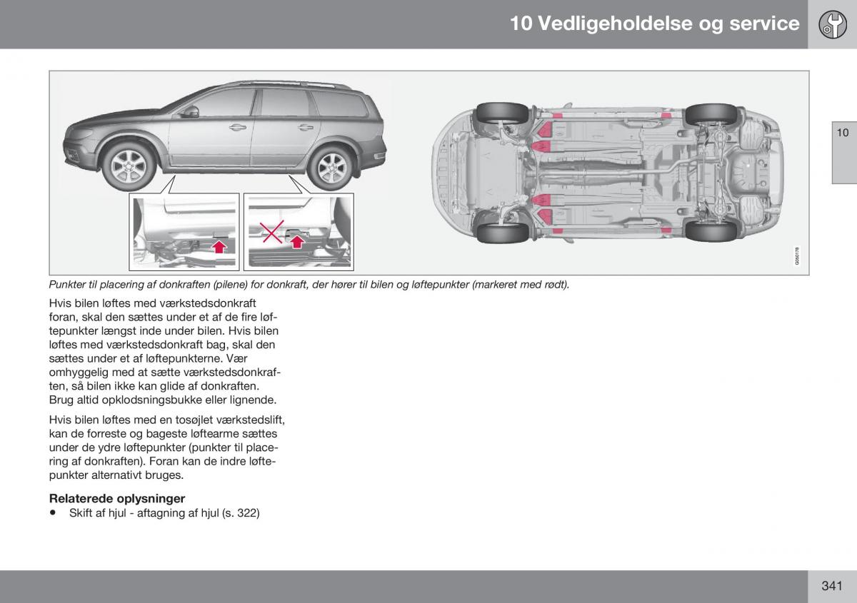 Volvo XC70 Cross Country II 2 Bilens instruktionsbog / page 343