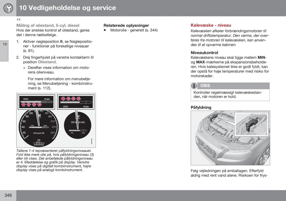 Volvo XC70 Cross Country II 2 Bilens instruktionsbog / page 350