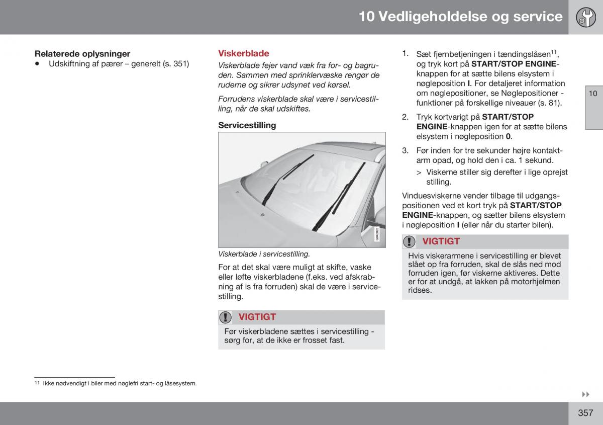 Volvo XC70 Cross Country II 2 Bilens instruktionsbog / page 359