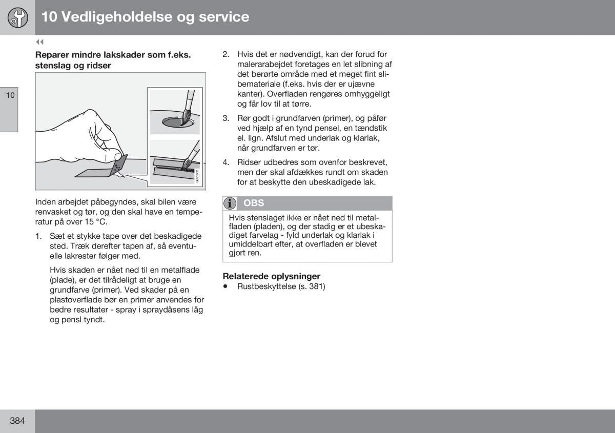 Volvo XC70 Cross Country II 2 Bilens instruktionsbog / page 386