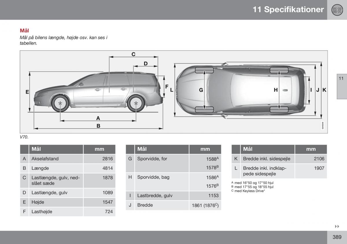 Volvo XC70 Cross Country II 2 Bilens instruktionsbog / page 391