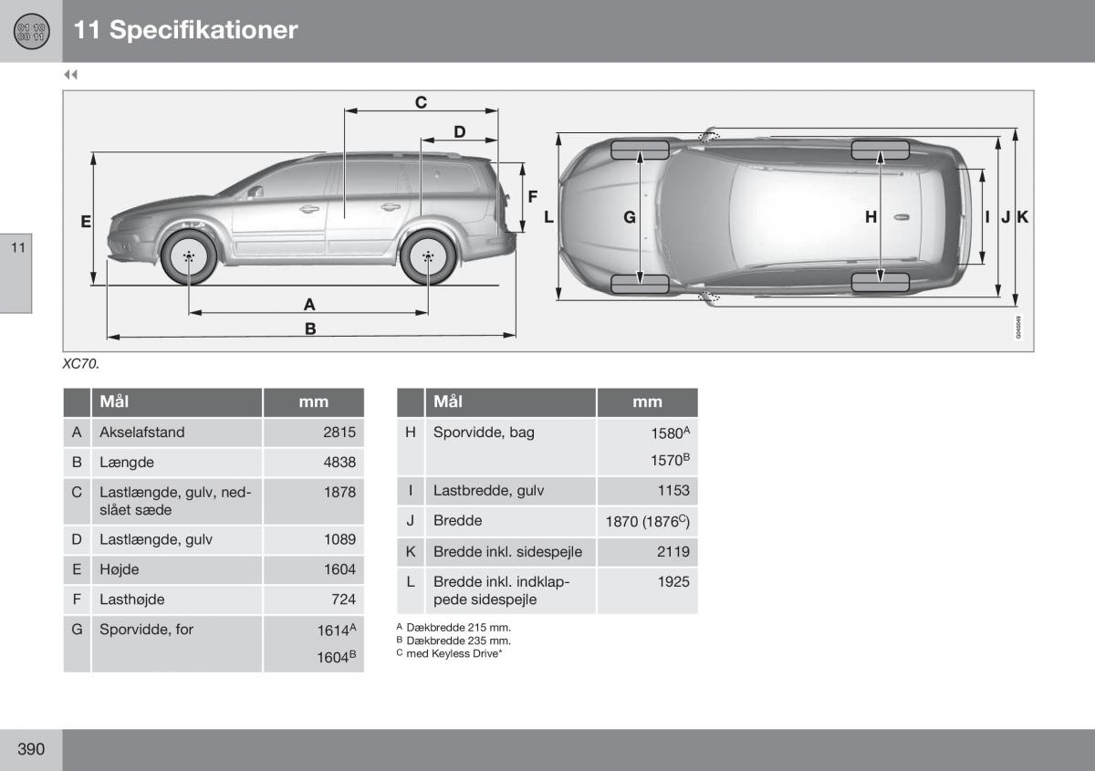 Volvo XC70 Cross Country II 2 Bilens instruktionsbog / page 392