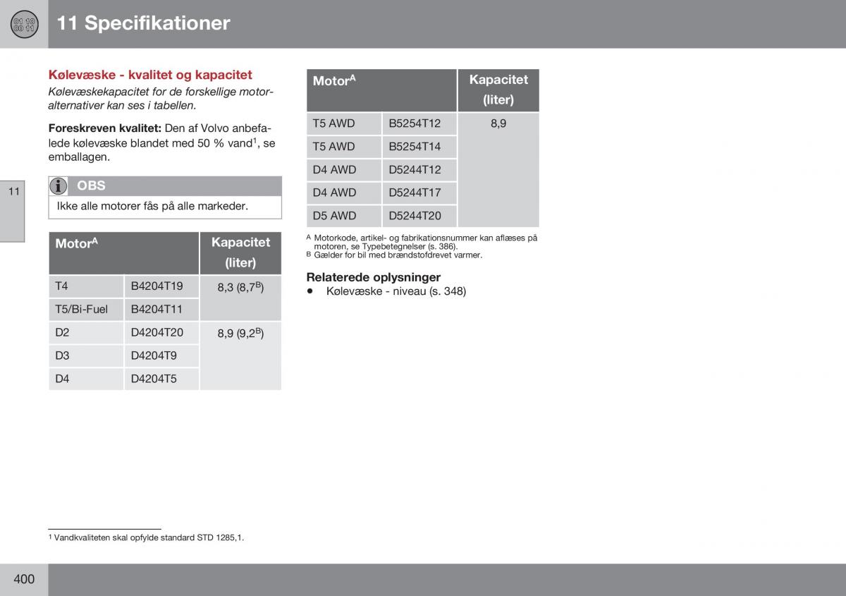 Volvo XC70 Cross Country II 2 Bilens instruktionsbog / page 402