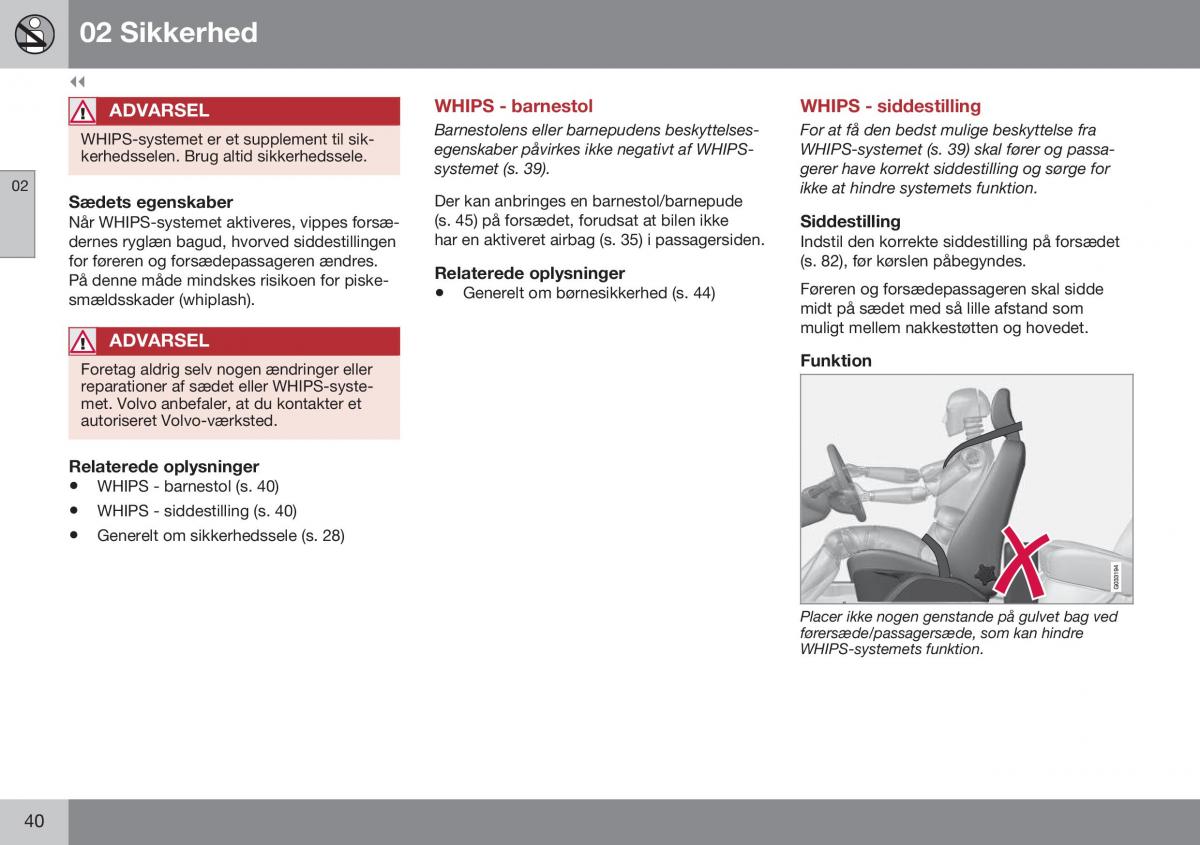 Volvo XC70 Cross Country II 2 Bilens instruktionsbog / page 42