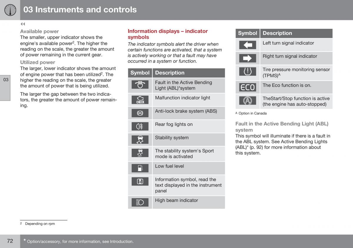 Volvo XC70 Cross Country II 2 owners manual / page 74