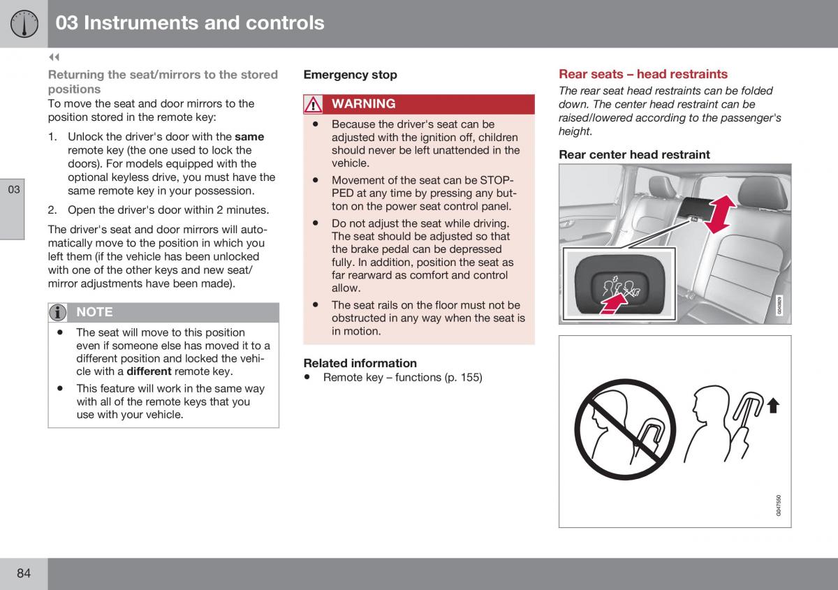 Volvo XC70 Cross Country II 2 owners manual / page 86