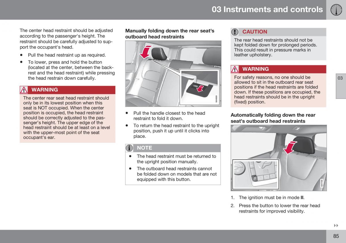 Volvo XC70 Cross Country II 2 owners manual / page 87