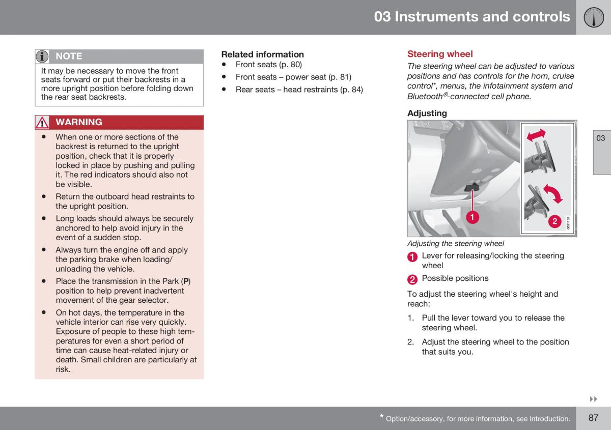 Volvo XC70 Cross Country II 2 owners manual / page 89