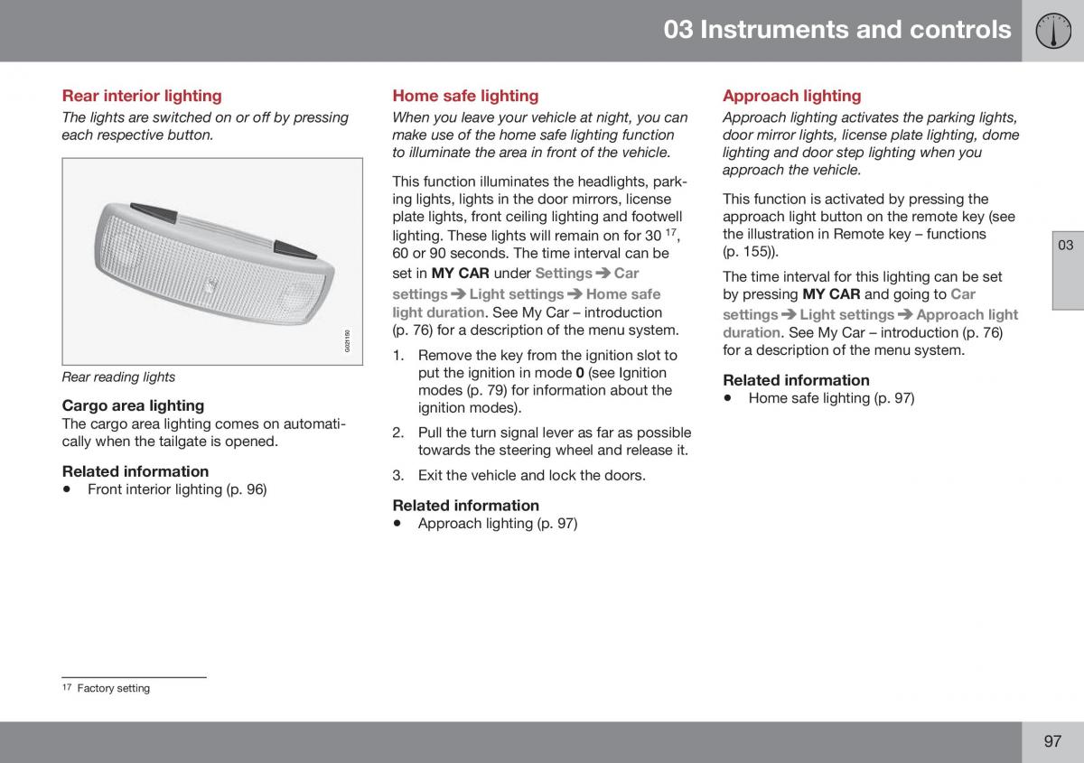 Volvo XC70 Cross Country II 2 owners manual / page 99