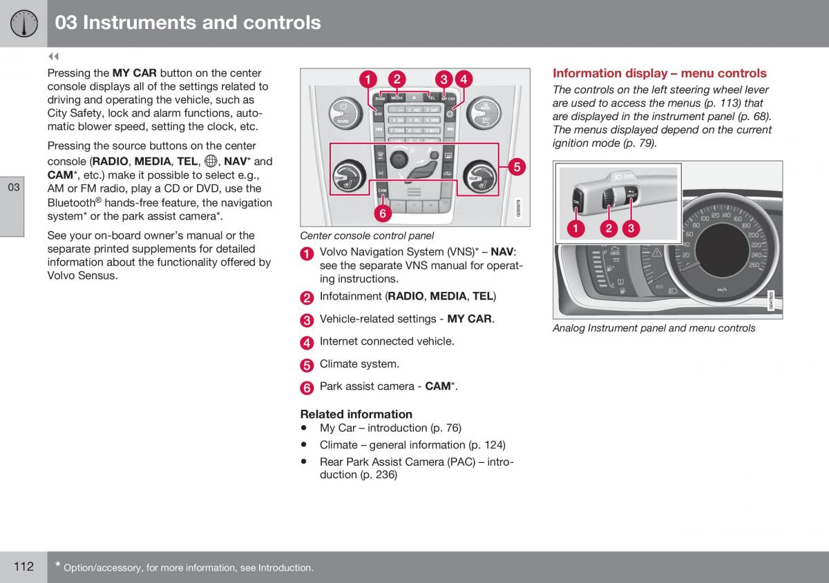 Volvo XC70 Cross Country II 2 owners manual / page 114