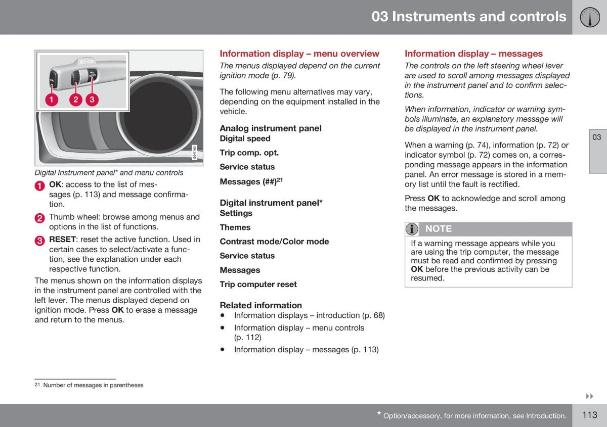 Volvo XC70 Cross Country II 2 owners manual / page 115