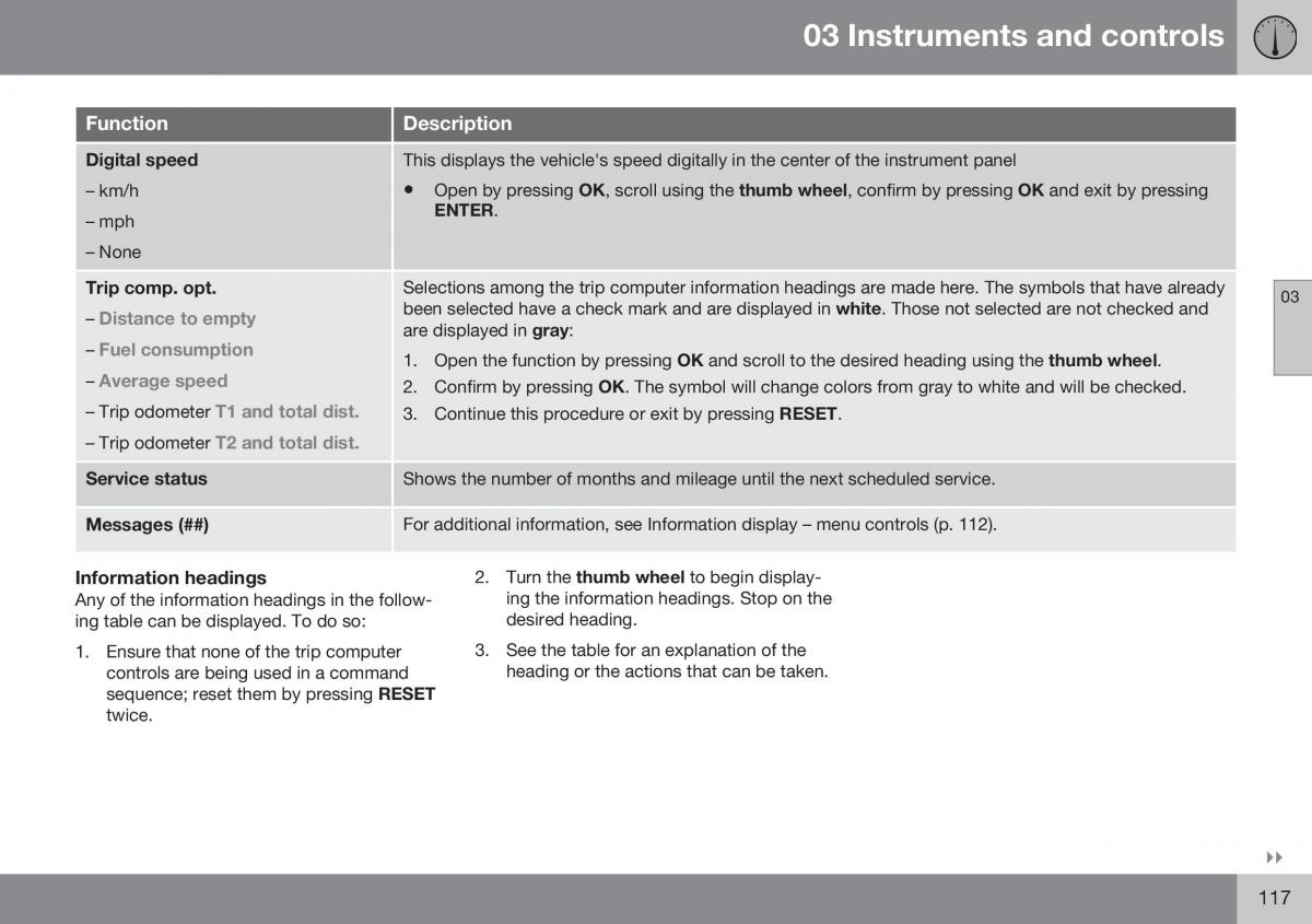 Volvo XC70 Cross Country II 2 owners manual / page 119