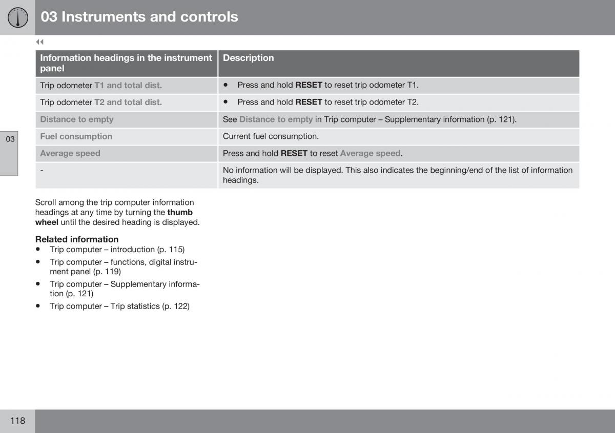 Volvo XC70 Cross Country II 2 owners manual / page 120