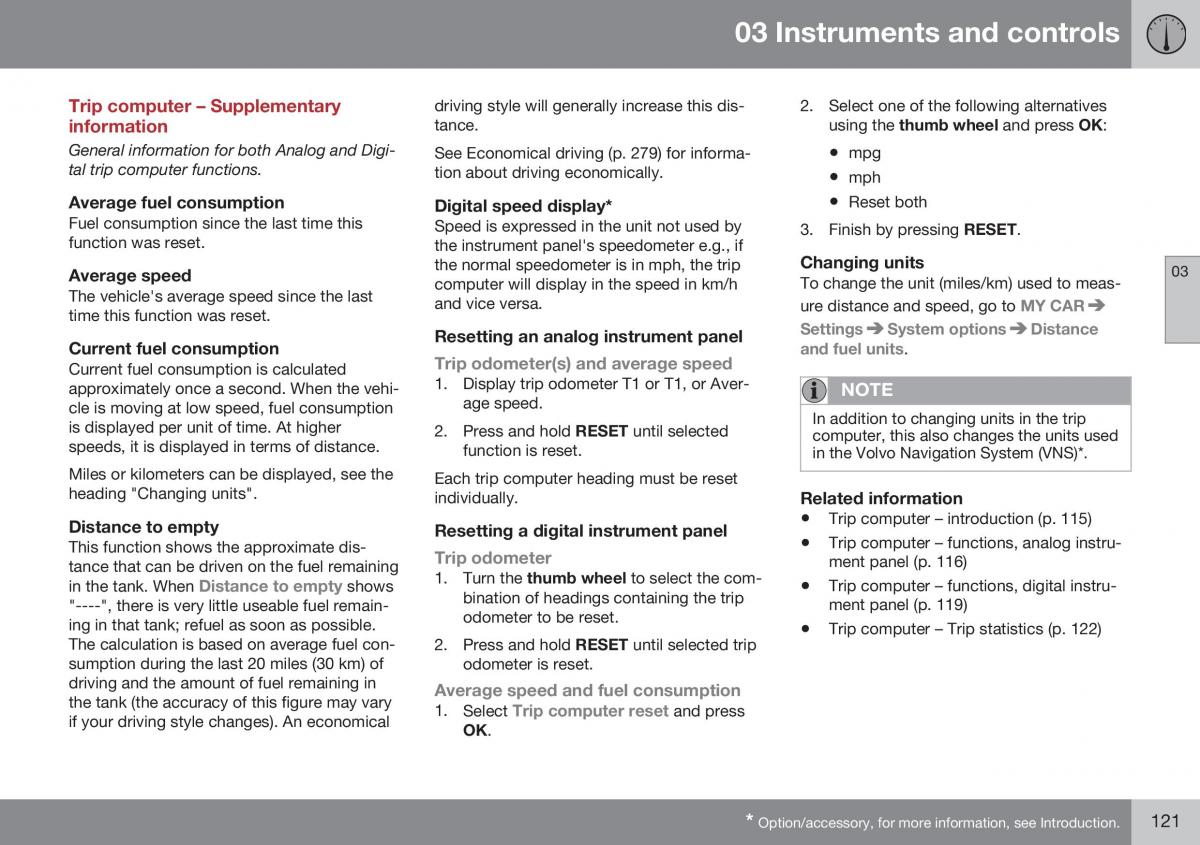 Volvo XC70 Cross Country II 2 owners manual / page 123