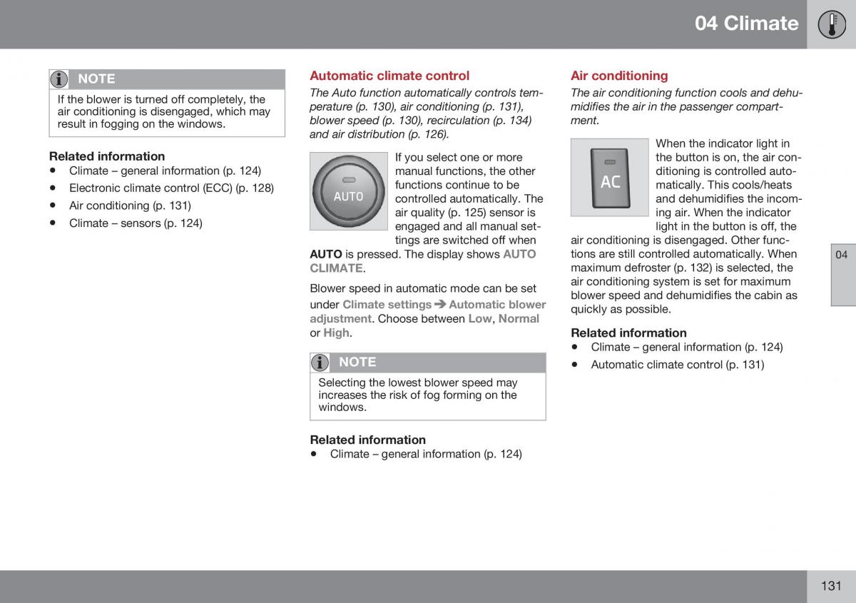 Volvo XC70 Cross Country II 2 owners manual / page 133