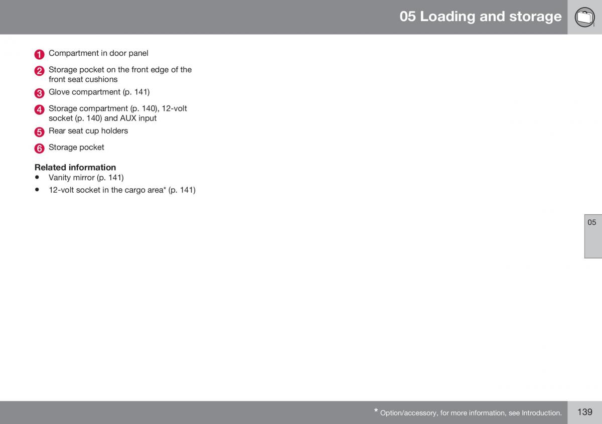 Volvo XC70 Cross Country II 2 owners manual / page 141