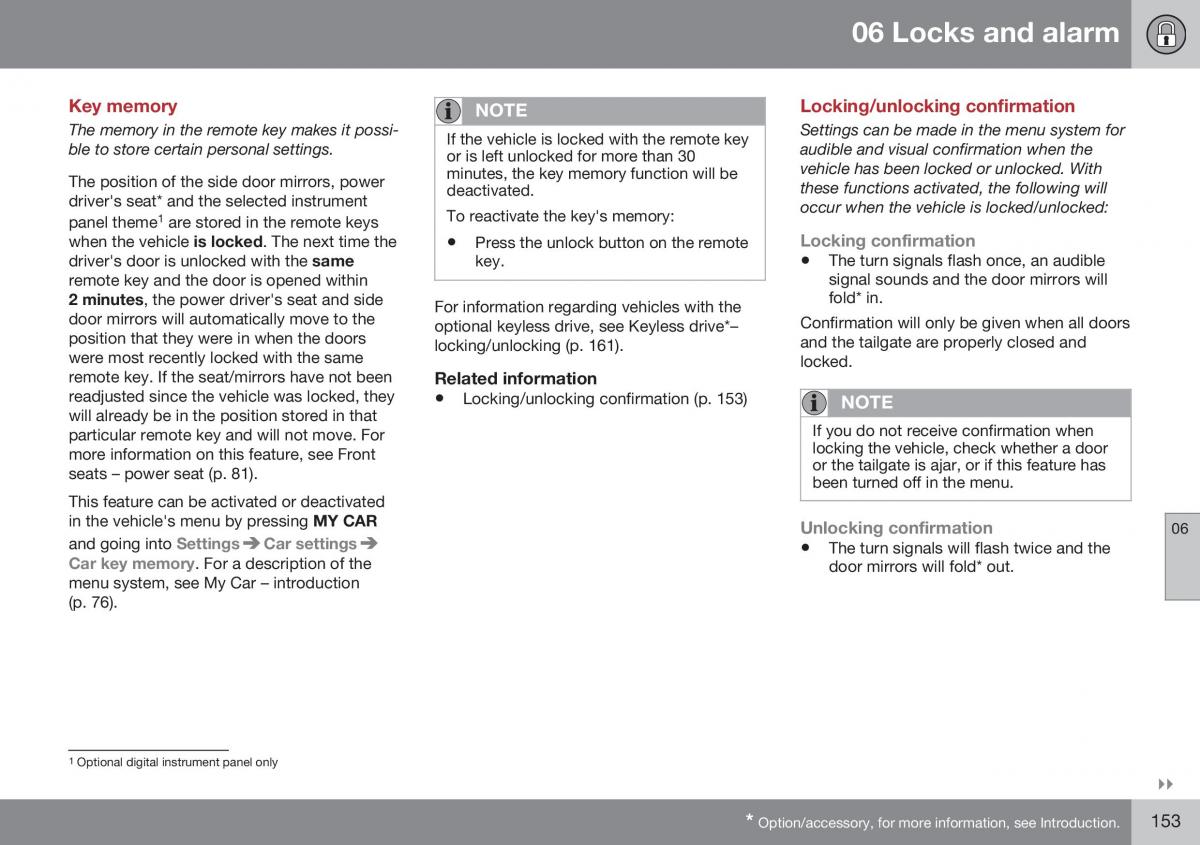 Volvo XC70 Cross Country II 2 owners manual / page 155