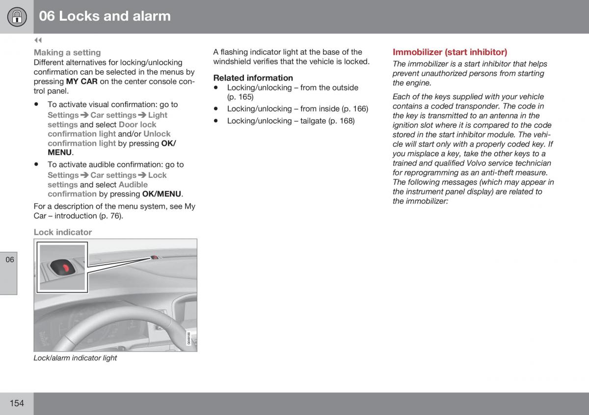 Volvo XC70 Cross Country II 2 owners manual / page 156