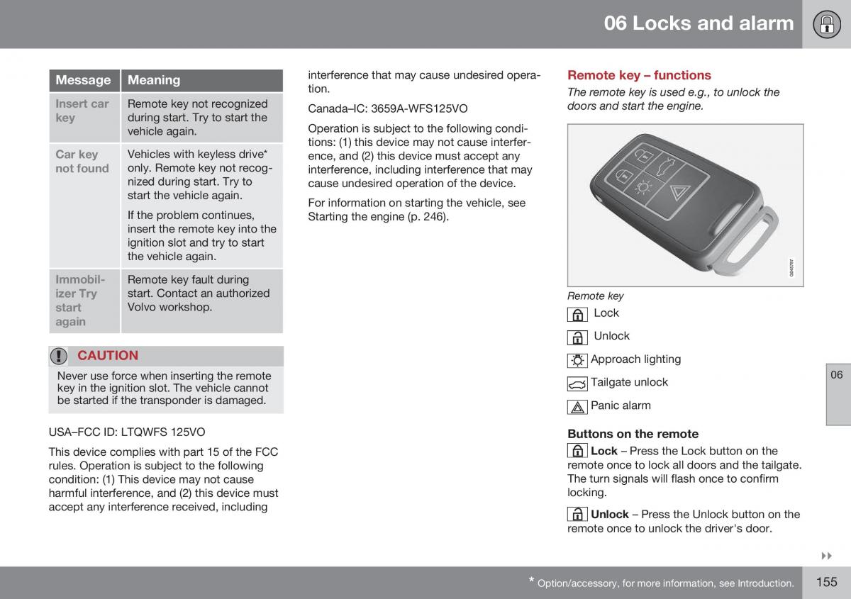 Volvo XC70 Cross Country II 2 owners manual / page 157