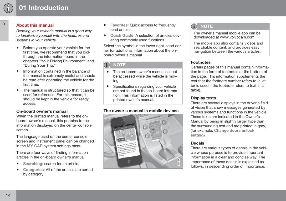 Volvo XC70 Cross Country II 2 owners manual / page 16