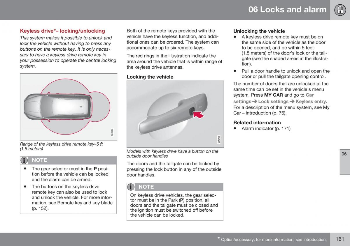 Volvo XC70 Cross Country II 2 owners manual / page 163