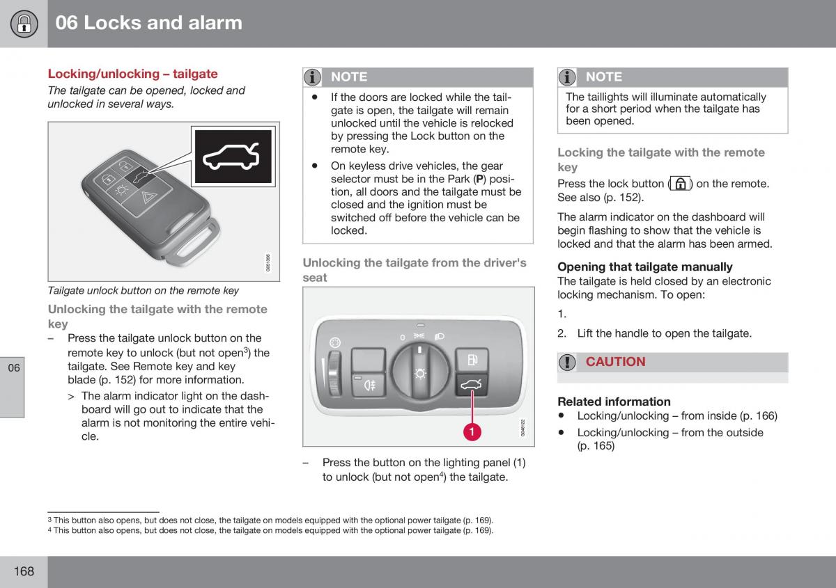 Volvo XC70 Cross Country II 2 owners manual / page 170