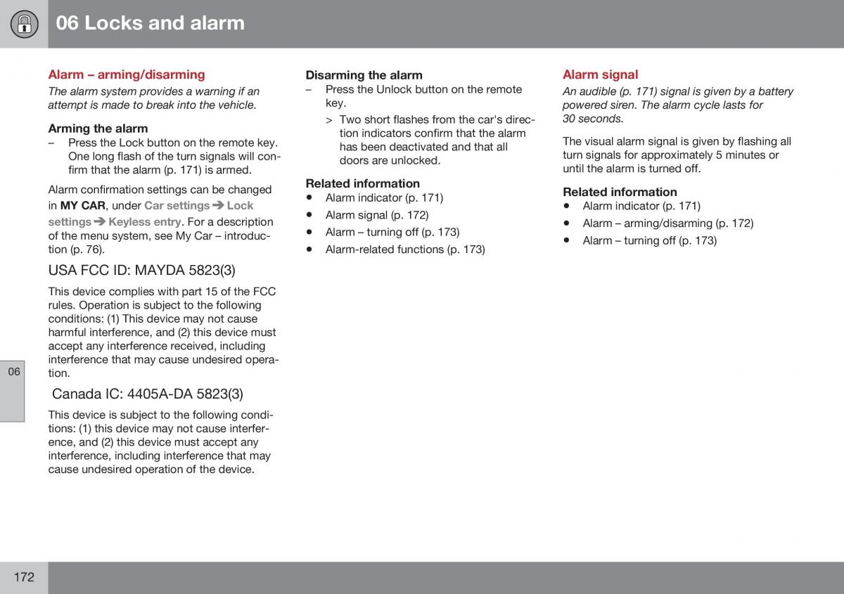 Volvo XC70 Cross Country II 2 owners manual / page 174