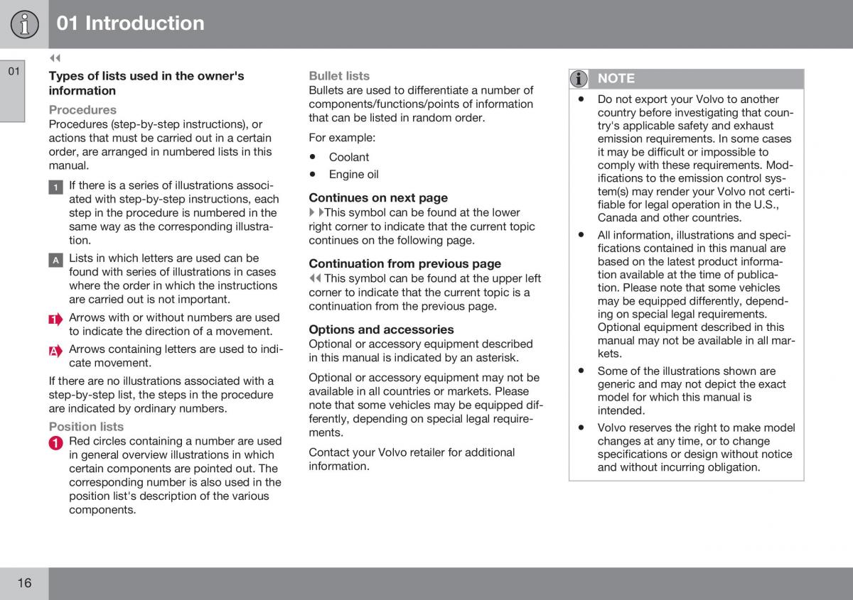 Volvo XC70 Cross Country II 2 owners manual / page 18